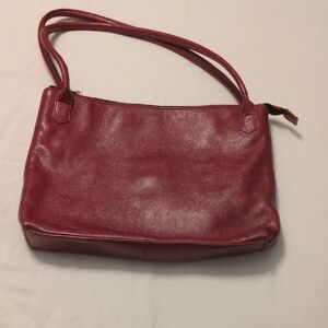 Clarks Burgundy Leather Shoulder Bag